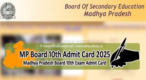 MPBSE 10th Admit Card 2025 PDF Download