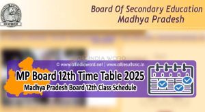 MPBSE 12th Time Table 2025 Download PDF